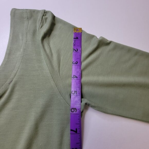 Green Long Dress Bamboo Dress Maxi Midi Dress _ Size L - Picture 10 of 14